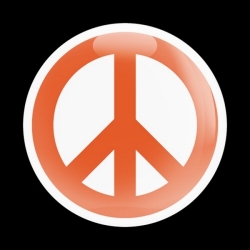고뱃지 PEACE-ORANGE-W