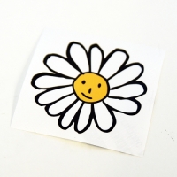 스마일링 데이지 차량용 데칼 스티커 SMILING DAISY sticker
