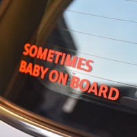 가끔 아이가 타고 있어요 SOMETIMES BABY ON BOARD 차량용 데칼 스티커